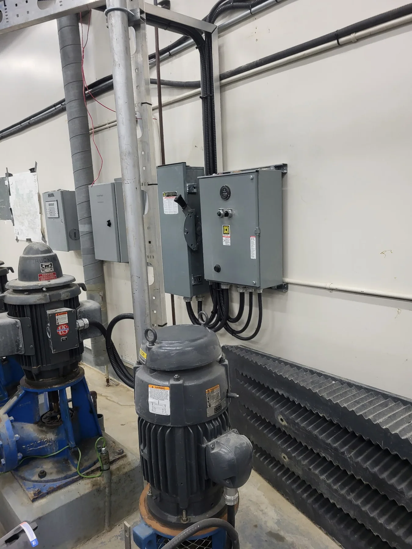Electrical equipment and process controls inside an industrial facility